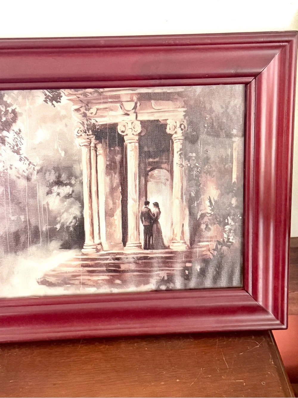 Pride & Prejudice Temple Proposal Scene Book Canvas Art Print Framed Mr Darcy